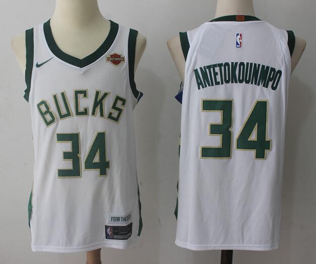 Nike New Milwaukee Bucks 34 Giannis Antetokounmpo Men Basketball Jersey