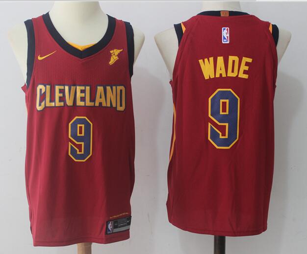 Nike Mens Cleveland 9# Dwyane Wade Basketball Jersey-001