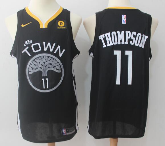 Men's Golden State Warriors #11 Klay Thompson 2017-2018 Nike Stitched NBA Jersey-001