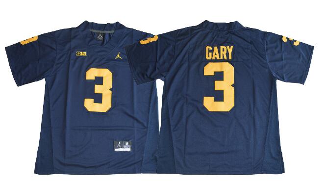 Jordan Michigan Wolverines 3 gary  men NCAA college Football Jerseys