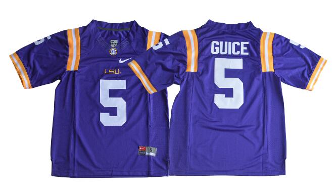 LSU Tigers Derrius Guice 5 College Football Jersey