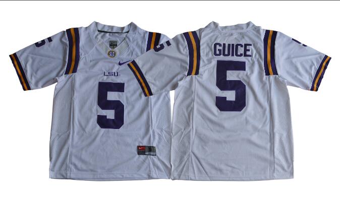 LSU Tigers Derrius Guice 5 College Football Jersey