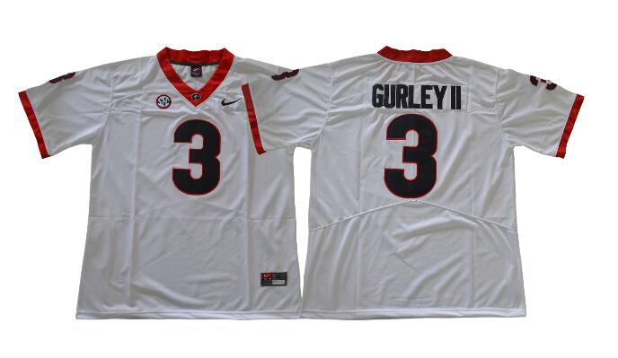 New Georgia Bulldogs 3 Todd Gurley men red College ncaa Football Jersey