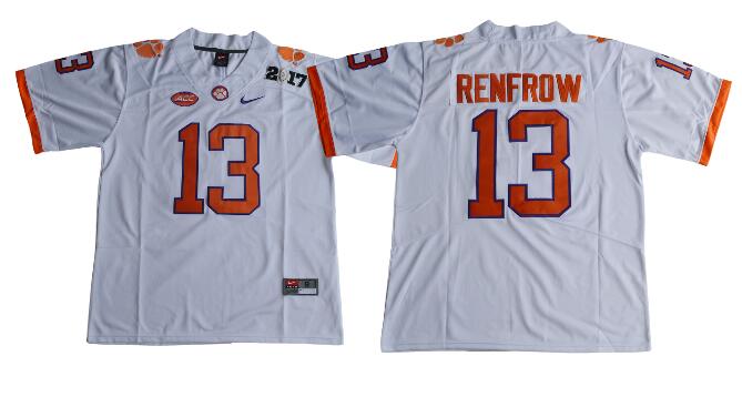 Clemson Tigers 13 Hunter Renfrow Men Football Jersey-001