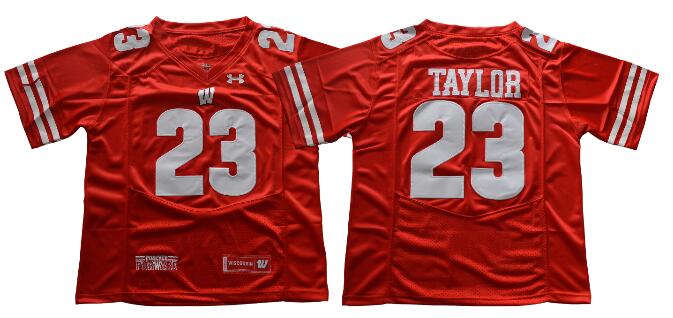NCAA Wisconsin Badgers #23 Jonathan Taylor Football jersey-001