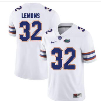 Custom Florida Gators Adarius Lemons 32# Blue Ncaa Jerseys-001