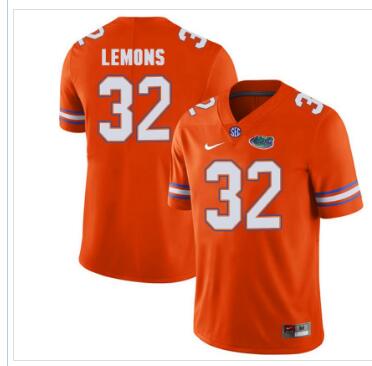 Custom Florida Gators Adarius Lemons 32# Blue Ncaa Jerseys-002