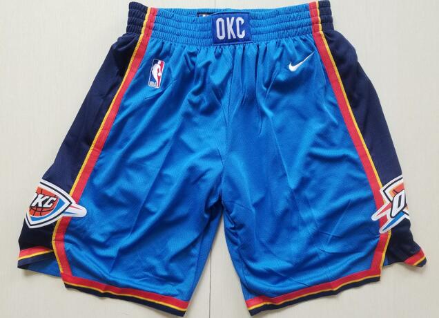 New Nike Oklahoma City Thunder Basketball Shorts-002