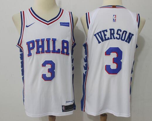 Philadelphia 76ers 3 Allen Iverson Basketball Jerseys-001