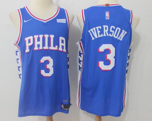 Philadelphia 76ers 3 Allen Iverson Basketball Jerseys-002