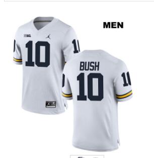 Devin Bush Jordan #10 Michigan Wolverines Stitched Authentic Mens College Football Jersey