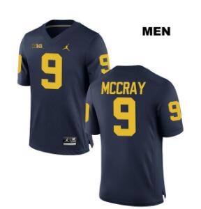 Mike McCray Michigan Wolverines Jordan #9 Mens Stitched College Football Jersey-002