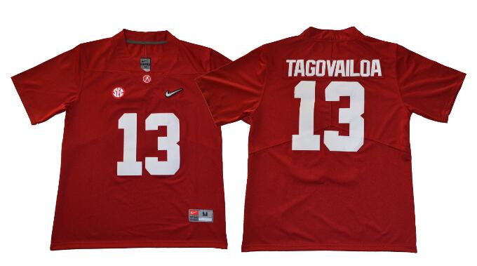 Alabama Crimson Tide Men 13 Tua Tagovailoa Football Jersey-002