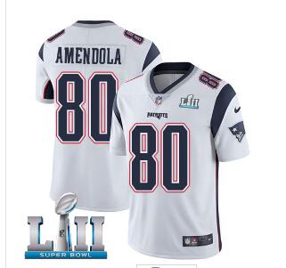 Nike New England Patriots #80 Danny Amendola Red 2018 Super Bowl LII  Jersey