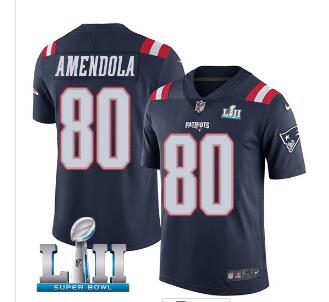Nike New England Patriots #80 Danny Amendola Red 2018 Super Bowl LII  Jersey