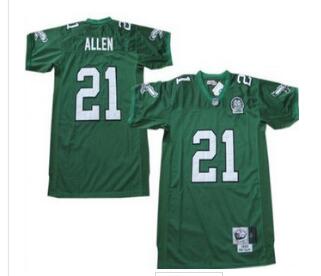 Philadelphia Eagles #21 Eric Allen Light Green Throwback 99TH Jersey