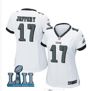 Women Nike Philadelphia Eagles #17 Alshon Jeffery  2018 Super Bowl LII Game Jersey