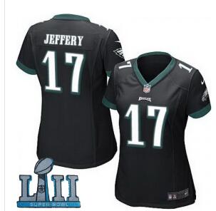 Women Nike Philadelphia Eagles #17 Alshon Jeffery  2018 Super Bowl LII Game Jersey