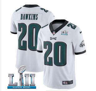 Men's Nike Eagles #20 Brian Dawkins  Super Bowl LII Stitched NFL Vapor Untouchable Limited Jersey-001