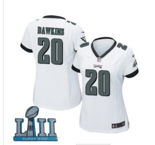 Women Nike Philadelphia Eagles #20 Brian Dawkins 2018 Super Bowl LII Game Jersey-001