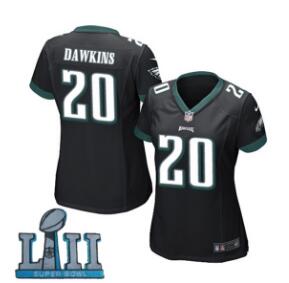 Women Nike Philadelphia Eagles #20 Brian Dawkins 2018 Super Bowl LII Game Jersey-003
