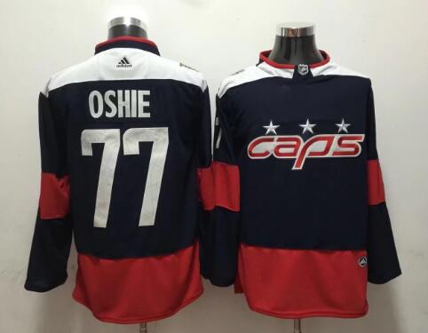 Men's Washington Capitals #77 T.J. Oshie Navy Blue 2018 Stadium Series Stitched NHL Hockey Jersey