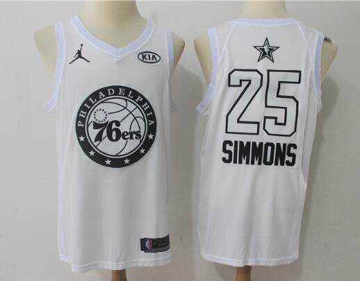 2018 All Star Men Nike Philadelphia 76ers 25 Ben Simmons Basketball Jerseys-001