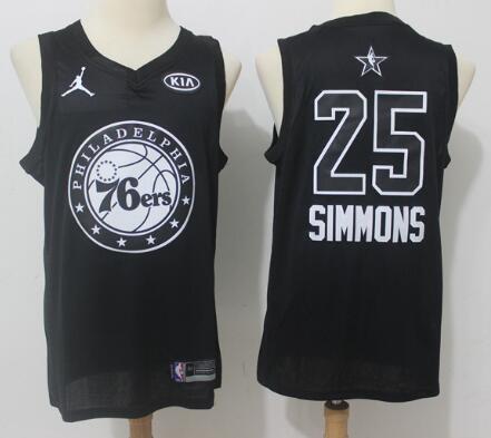 2018 All Star Men Nike Philadelphia 76ers 25 Ben Simmons Basketball Jerseys-002