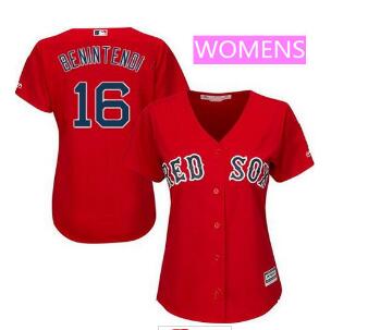 Women's Boston Red Sox #16 Andrew Benintendi Stitched MLB Jersey