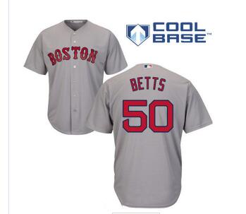 Women's Boston Red Sox #50 Mookie Betts  Home Stitched MLB  Jersey-003