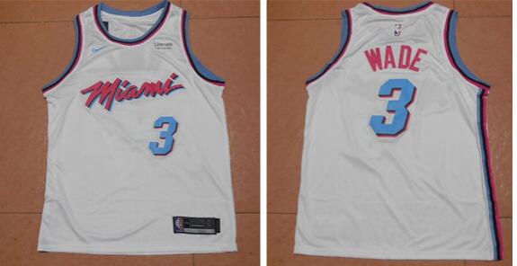 2018 New #3 Dwyane Wade Men's City Edition Basketball Jersey