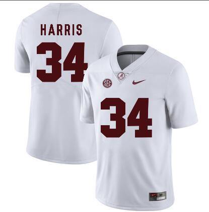 Custom Alabama  34 D.Harris Damien Harris College Football Jersey-002