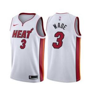 Nike Miami Heat #3 Dwyane Wade White NBA Swingman Association Edition Jersey