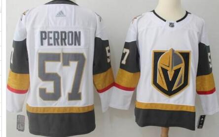 Adidas Vegas Golden Knights 57 David Perron white hockey Jersey