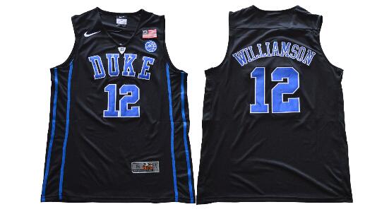 Duke Blue Devils  12 Zion Williamson  College Basketball Jersey-002