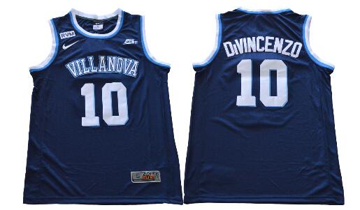 2018 Final Four Villanova Wildcats 10 Donte DiVincenzo  White Navy Blue stitched-001