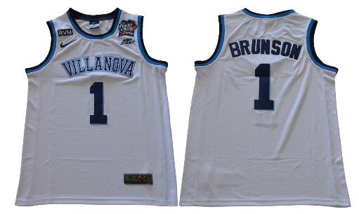 2018 Final Four Villanova Wildcats   1 Jalen Brunson White Navy Blue stitched-002