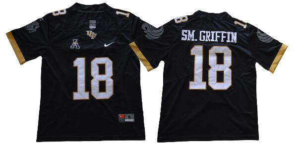 UCF Knights Hot Sale 18 Shaquem Griffin SM.Griffin Dark Gray White Black Stitched NCAA College Game Worn Jerseys-001