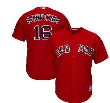 Men's Boston Red Sox Andrew Benintendi Majestic  Baseball Jersey-002