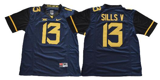 13 David Sills V West Virginia Mountaineers Jersey