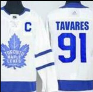 Women's Toronto Maple Leafs John Tavares 91# Hockey Jersey with C patch-002