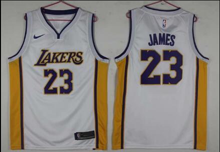 New Men Nike Mens Los Angeles Lakers 23# Lebron James Basketball Jersey