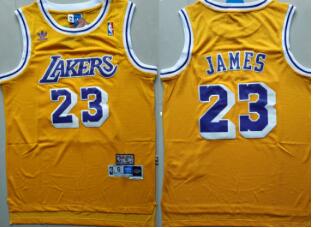 Los Angeles Lakers #23 Lebron James Hardwood Classics Jersey-001