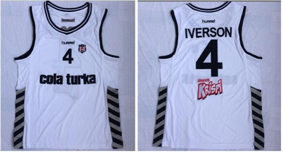 BESITA COLAS TURKA 4 Allen Iverson  Stitched Basketball Jersey-001