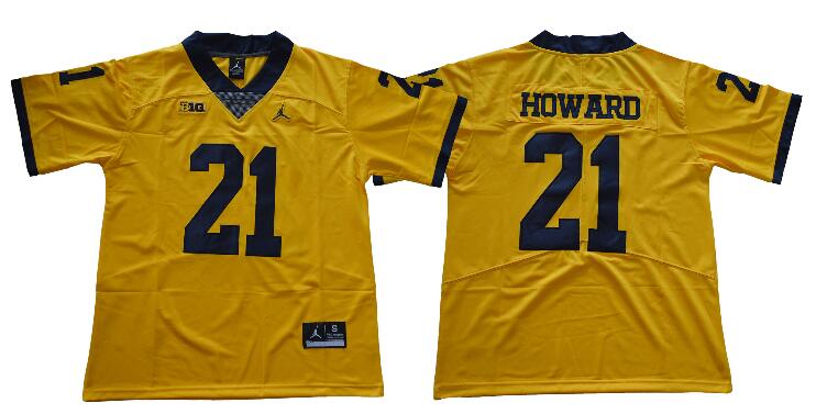 2018 Michigan Wolverines  21 Desmond Howard College Jersey-002