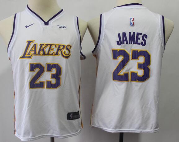 New Youth Kid's Nike  Los Angeles Lakers 23# Lebron James Basketball Jersey-005