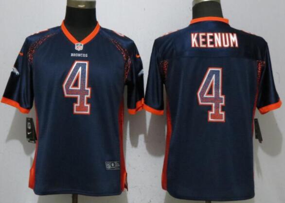 Men NEW Nike Denver Broncos 4 Keenum Drift Fashion Orange Elite Jersey-001