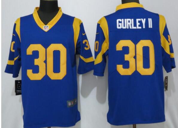 New Nike St.Louis Rams 30 Gurley ii Blue Nike NFL jersey-002