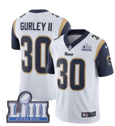 Youth #30 Limited Todd Gurley  Nike NFL Home Jersey Los Angeles Rams Super Bowl LIII Bound