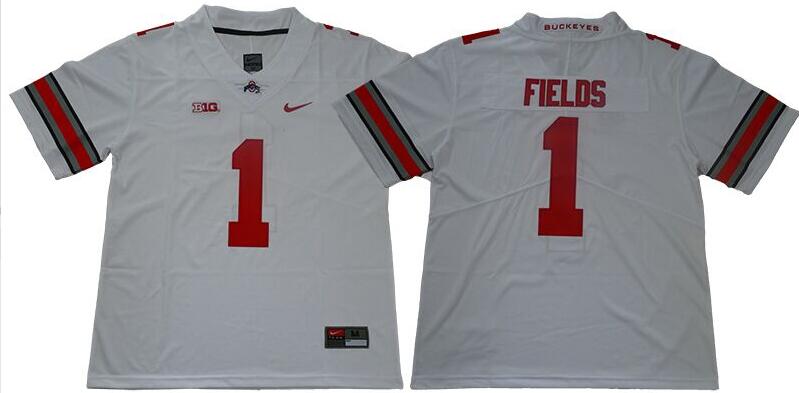 Men's 2019 Ohio State Buckeyes #1 Justin Fields Stitched Jersey-003